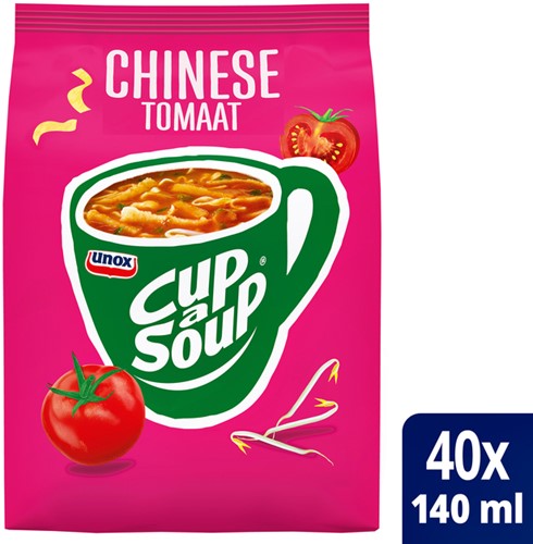 Cup-a-Soup Unox machinezak Chinese tomaat 140ml 40 portie