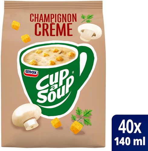 Cup-a-Soup Unox machinezak champignon creme 140ml 40 portie