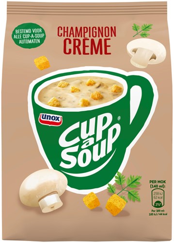 Cup-a-Soup Unox machinezak champignon creme 140ml 40 portie-2