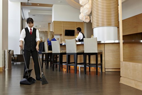 Handveger Rubbermaid Exec Lobby lange steel zwart 1 Stuk-1