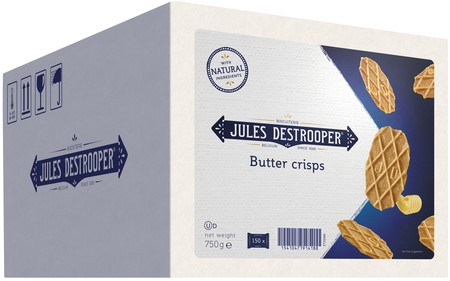 Koek Jules Destrooper natuurboterwafels ds 150st 750 Gram