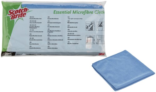 Microvezeldoek Scotch-Brite Essential blauw 10 Stuk-1