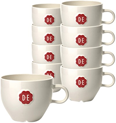 Kopje Douwe Egberts cappuccino 180ml wit 12 Stuk