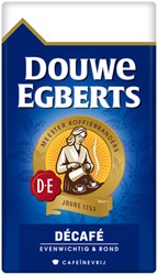 Koffie Douwe Egberts snelfiltermaling decafe 250gr 250 Gram