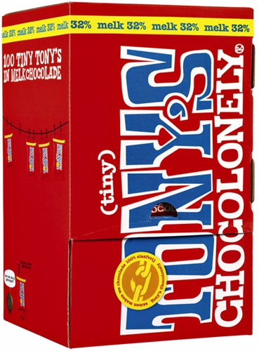 Chocolade Tony Chocolonely tiny melk doos 100 st 100 Stuk-3
