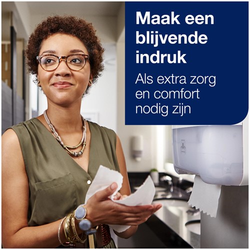 Handdoekrol Tork H1 Premium 2laags 100m wit 6 Rol-2