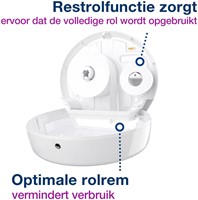 Toiletpapierdispenser Tork T2 jumbo klein wit 1 Stuk-1