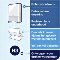 Handdoek Tork H3 Advanced 2laags 248x230mm wit 15 Stuk-2