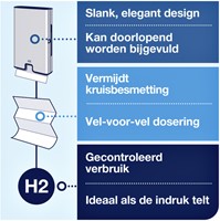 Handdoekdispenser Tork H2 Image Line zilver 1 Stuk-5