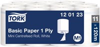 Poetspapier Tork M1 Universal 1laags 120m wit 11 Rol