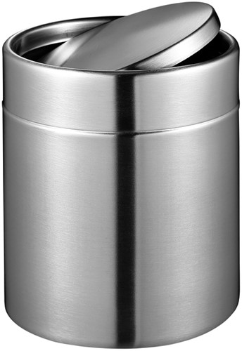 Afvalbak EKO Fandy tafelmodel swingdeksel 1.5l rvs 1 Stuk