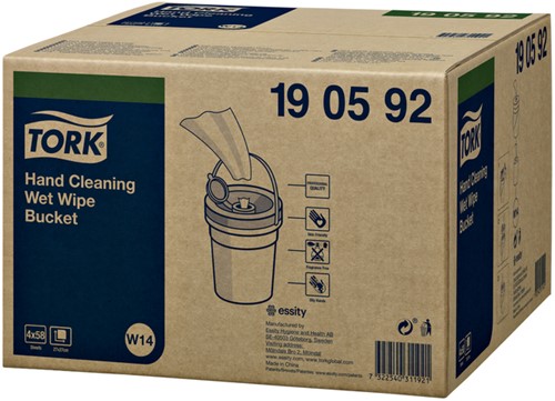 Handreinigingsdoek Tork W14 Premium 1laags wit 58 Vel-3