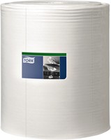 Reinigingsdoek Tork W1 Premium 1laags 380m wit 1000 Vel-2