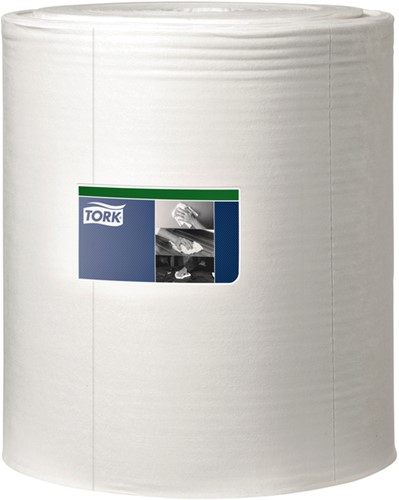 Reinigingsdoek Tork W1 Premium 1laags 380m wit 1000 Vel-2