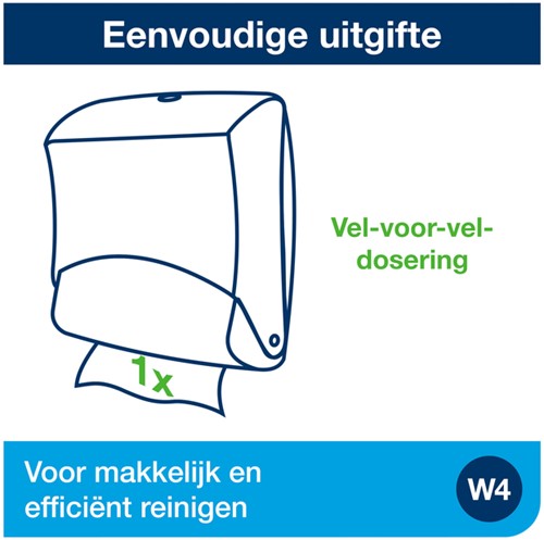 Reinigingsdoekdispenser Tork W4 gevouwen rood 1 Stuk-2