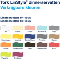 Dinerservet Tork Linstyle Premium wit 478145 50 Stuk-3