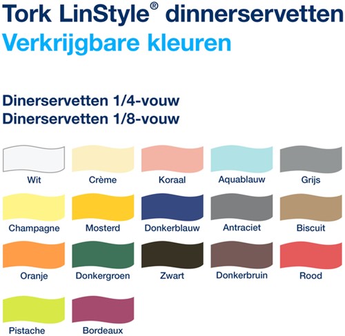 Dinerservet Tork Linstyle Premium wit 478145 50 Stuk-3