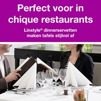 Dinerservet Tork Linstyle Premium wit 478145 50 Stuk-2