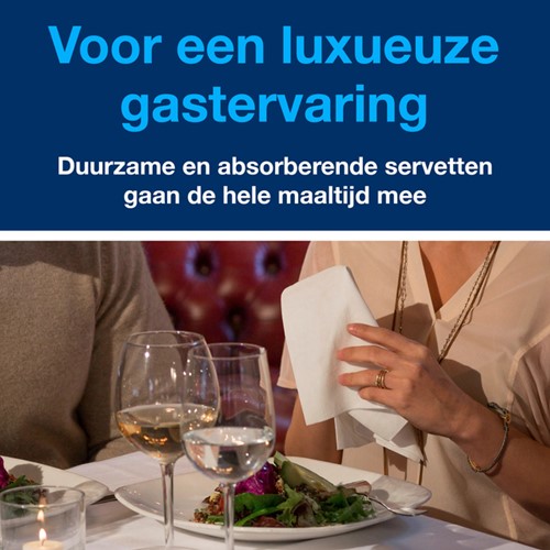 Dinerservet Tork Linstyle Premium wit 478145 50 Stuk-3