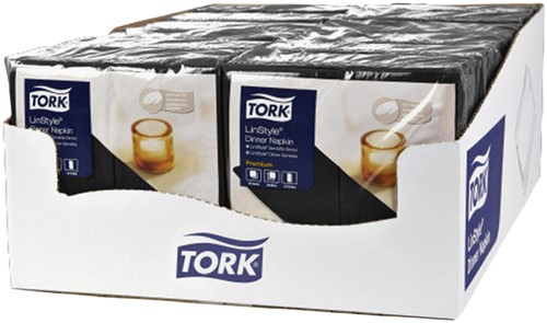 Dinerservet Tork Linstyle Premium zwart 478151 50 Vel-3