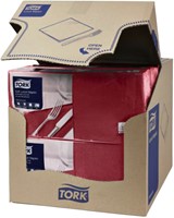 Lunchservet Tork Advanced vierdevouw bordeauxrood 200 Stuk-2