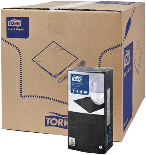 Cocktailservet Tork Advanced 2laags 200 vel zwart 200 Stuk-2