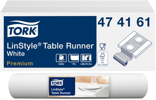 Tafelloper Tork Linstyle Premium 20 vel wit 20 Stuk