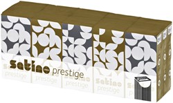 Zakdoek Satino Prestige 4laags 15x10 vel wit 15 pak