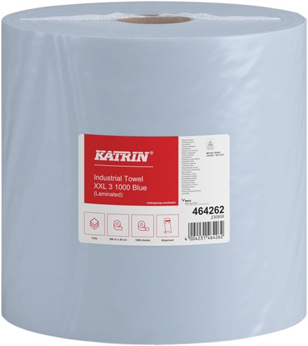 Poetspapier Katrin Industrial extra groot blauw 1 Rol