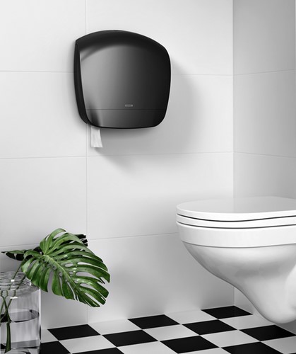 Toiletpapierdispenser Katrin Gigant L zwart 92162 1 Stuk