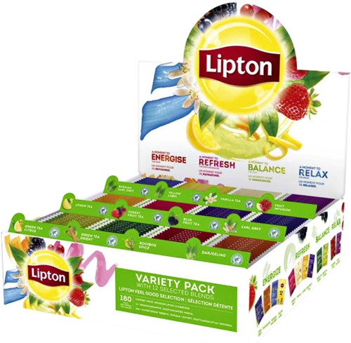 Thee Lipton assortimentsbox 12x15stuks 180 Stuk