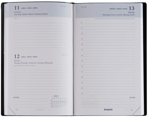 Agenda 2026 Brepols Breform Seta 1d/1p zw 1 Stuk-1
