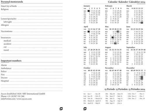 Calendarium 2027 Succes Junior 7dagen/2pagina's 1 Stuk-3