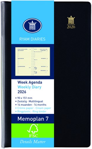 Agenda 2026 Ryam Memoplan 7 Suprema 7d/2p ass 1 Stuk-2