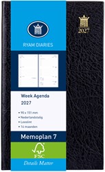 Agenda 2027 Ryam Memoplan 7 Suprema 7d/2p zwart 1 Stuk