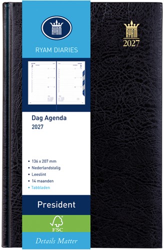 Agenda 2027 Ryam President Mundior 1dag/1pagina zw 1 Stuk