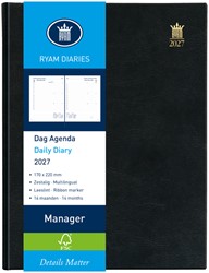 Agenda 2027 Ryam Manager Mundior 1dag/1pagina zw 1 Stuk