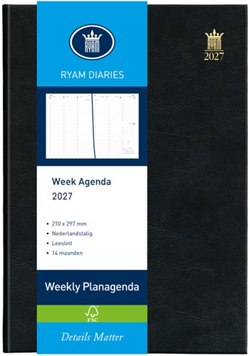 Agenda 2027 Ryam Weekly Mundior 7d/2p zw 1 Stuk