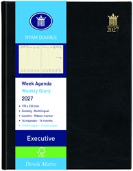 Agenda 2027 Ryam Executive Mundior 7d/2 zwart 1 Stuk