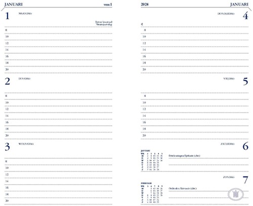 Agenda 2026 Ryam Memoplan 7 Mundior 7d/2p zwart 1 Stuk-2