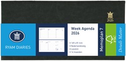 Agenda 2026 Ryam Memoplan 7 Mundior 7d/2p zwart 1 Stuk