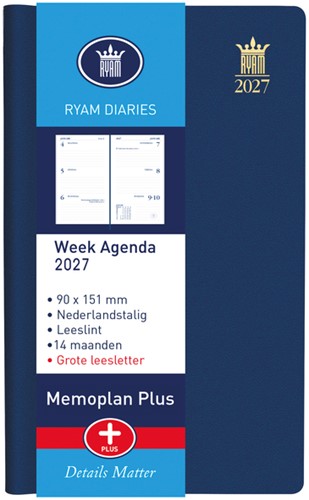 Agenda 2027 Ryam memoplan 7 plus Mundior 7d /2p zw 1 Stuk