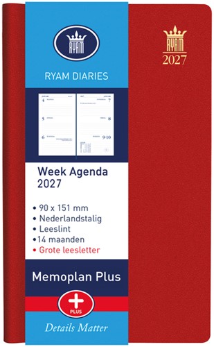 Agenda 2027 Ryam memoplan 7 plus Mundior 7d /2p zw 1 Stuk-2