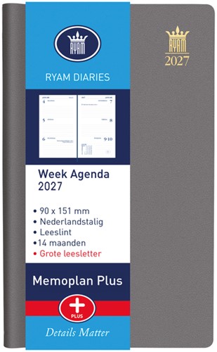 Agenda 2027 Ryam memoplan 7 plus Mundior 7d /2p zw 1 Stuk-3