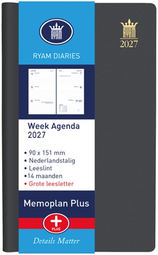 Agenda 2027 Ryam memoplan 7 plus Mundior 7d /2p zw 1 Stuk-3