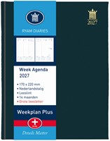Agenda 2027 Ryam Weekplan Plus Mercury 7d/2p zwart 1 Stuk