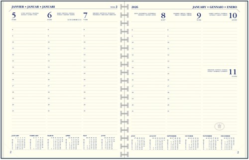 Agenda 2027 Ryam Executive Nappa 7d/2 zwart 1 Stuk-2