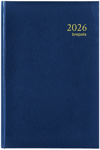 Agenda 2026 Brepols Saturnus Luxe 1d/1p blauw 1 Stuk