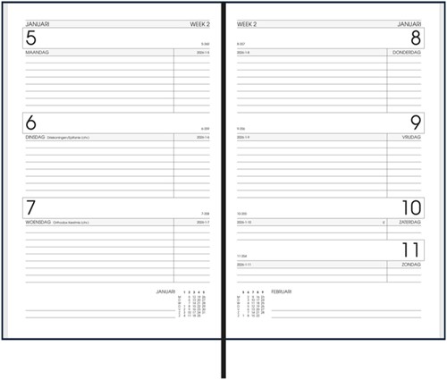 Agenda 2026 Ryam Efficiency Baladek 7d/2p zwart 1 Stuk-2
