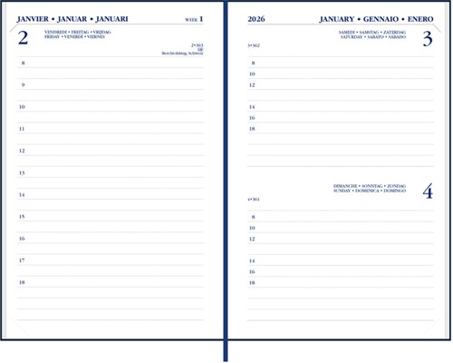 Agenda 2026 Ryam Memoplan 1 Mundior 1d/1p zwart 1 Stuk-3